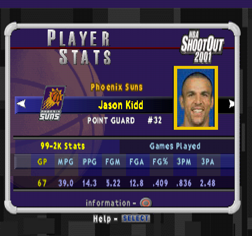 NBA ShootOut 2001 screenshot 4 for Playstation 2